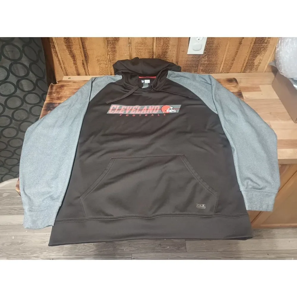 Cleveland Brown's Sweatshirt Mens XL Team Apparel‎ NFL Hoodie Dawg Land Muni